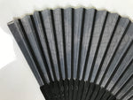 Japanese Fabric Folding Fan Vtg Sensu Bamboo Frame Black Shippo Pattern 5D82-AD - Fan-chidorivintage.com