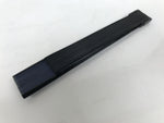 Japanese Fabric Folding Fan Vtg Sensu Lacquered Black Bamboo Frame Blue 5D83-AD - Fan-chidorivintage.com