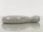 Japanese Porcelain Chopstick Rest Hashioki Vtg Utensil Holder Round White CR281-KT - Chopstick Holder-chidorivintage.com