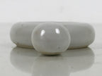 Japanese Porcelain Chopstick Rest Hashioki Vtg Utensil Holder Round White CR282-KT - Chopstick Holder-chidorivintage.com