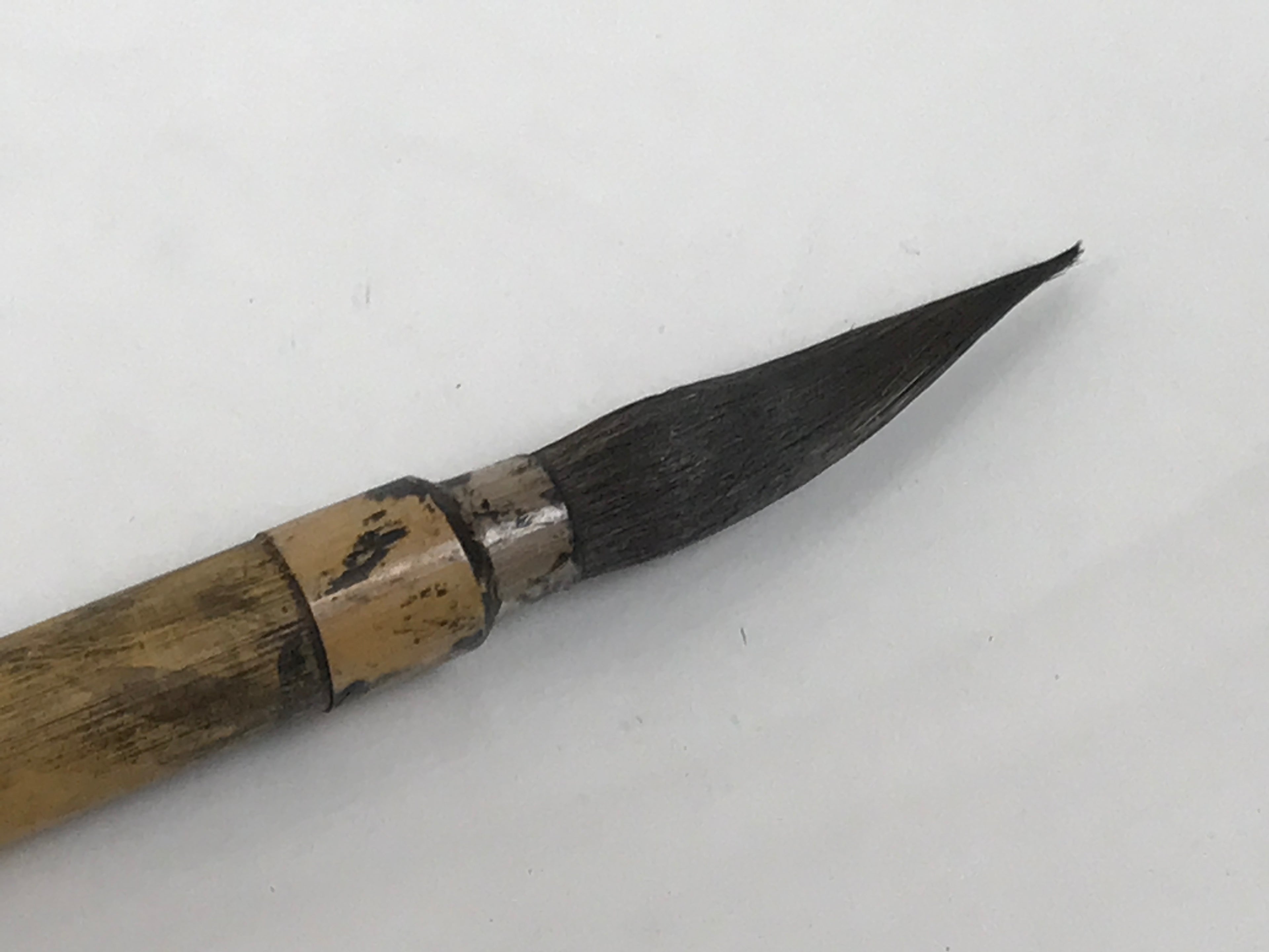Japanese Calligraphy Brush Vtg Bamboo Fude Calligraphy Tool Shodo Shuji C20-AD - Calligraphy Tool-chidorivintage.com