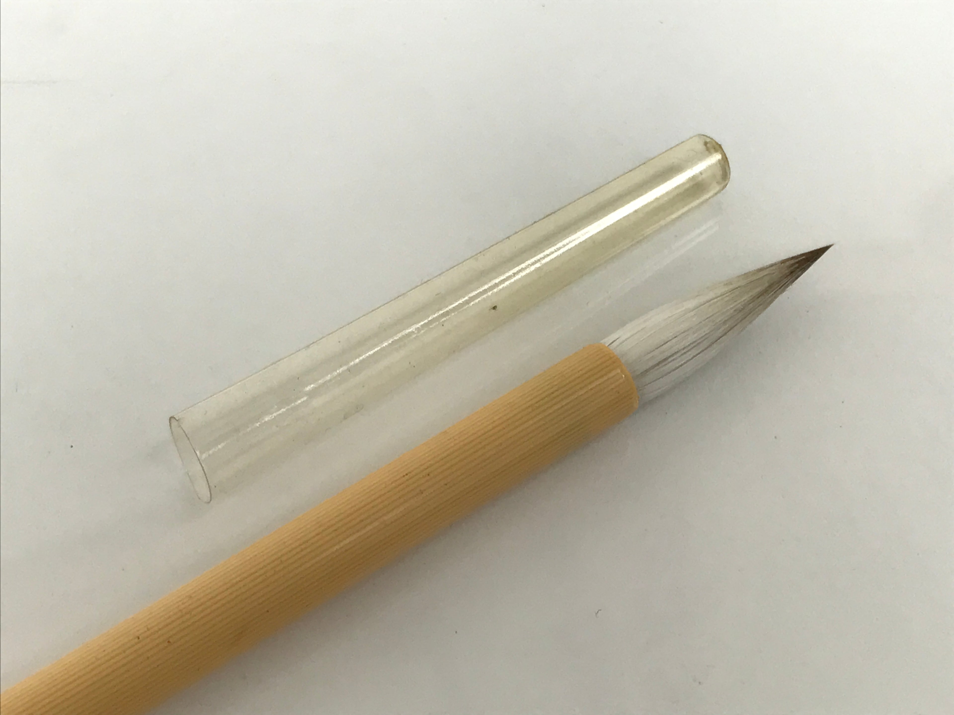 Japanese Calligraphy Brush Vtg Resin Fude Calligraphy Tool Shodo Shuji C41-AD - Calligraphy Tool-chidorivintage.com