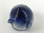 Japanese Calligraphy Water Dropper Suiteki Vtg Ceramic Round Blue White C46-AD - Calligraphy Tool-chidorivintage.com