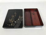 Antique Japanese Lacquer Wooden Calligraphy Tool Box Suzuribako Shodo Shuji C47-AD - Calligraphy Tool-chidorivintage.com