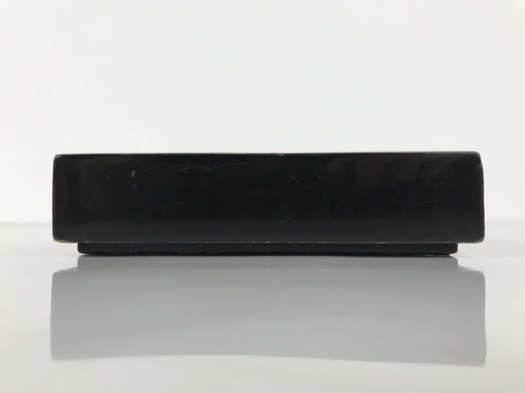 Antique Japanese Lacquer Wooden Calligraphy Tool Box Suzuribako Shodo Shuji C48-AD - Calligraphy Tool-chidorivintage.com