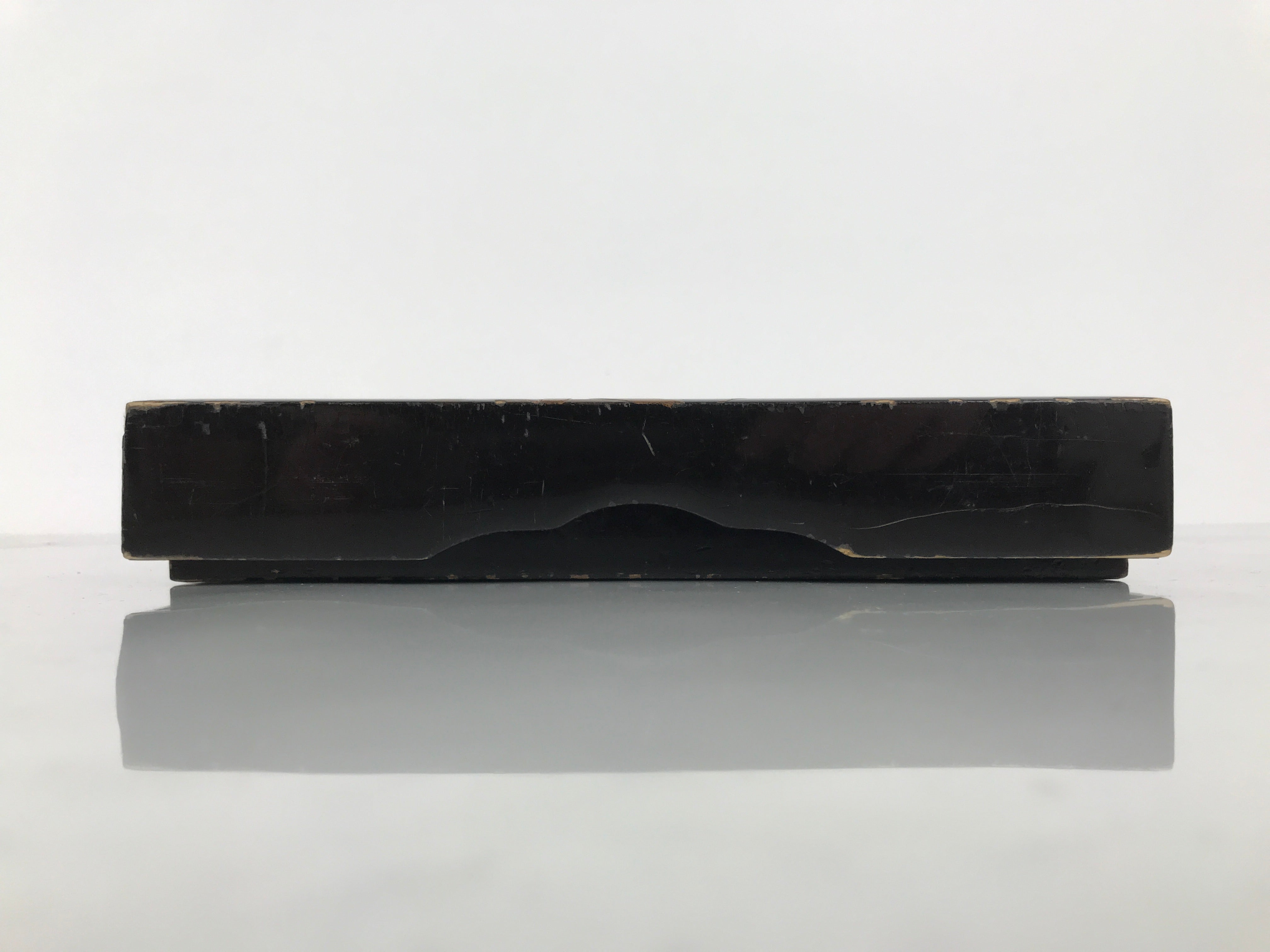Japanese Calligraphy Tool Storage Box: Lacquered Vintage Style