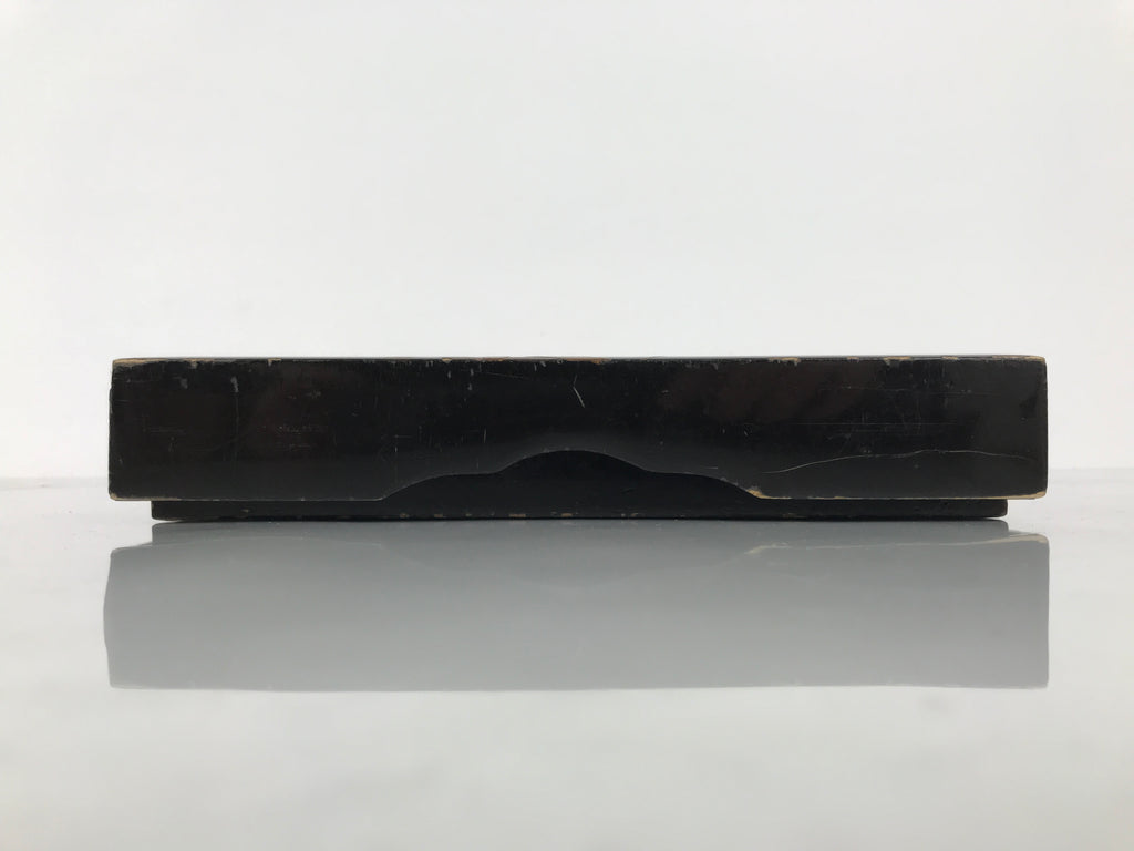 Antique Japanese Lacquer Wooden Calligraphy Tool Box Suzuribako Shodo Shuji C48-AD - Calligraphy Tool-chidorivintage.com