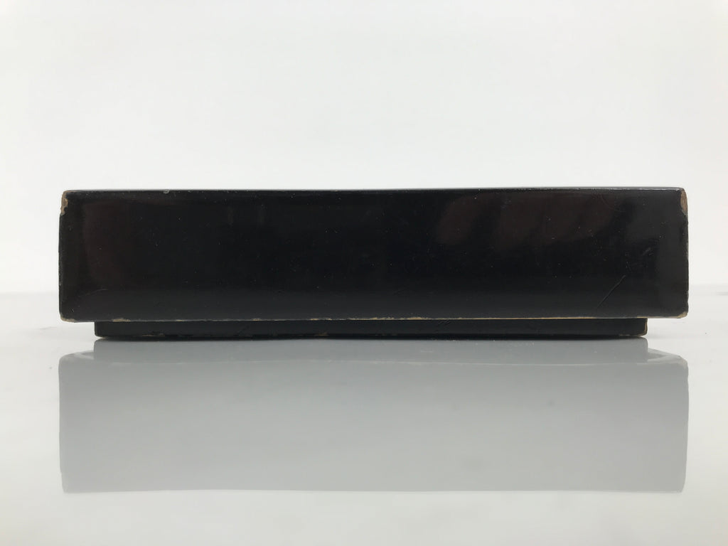 Antique Japanese Lacquer Wooden Calligraphy Tool Box Suzuribako Shodo Shuji C48-AD - Calligraphy Tool-chidorivintage.com