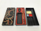 Japanese Calligraphy Set Boxed Vtg Suzuribako Inkstone Ink Stick Brush Black C49-AD - Calligraphy Tool-chidorivintage.com