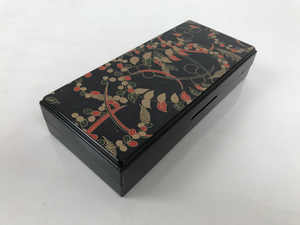 Japanese Calligraphy Set Boxed Vtg Suzuribako Inkstone Ink Stick Brush Black C49-AD - Calligraphy Tool-chidorivintage.com