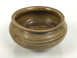 Japanese Ceramic Waste Water Bowl Kensui Vtg Tea Ceremony Brown Stripe CHB171-KT - Bowl-chidorivintage.com