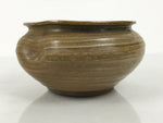 Japanese Ceramic Waste Water Bowl Kensui Vtg Tea Ceremony Brown Stripe CHB171-KT - Bowl-chidorivintage.com