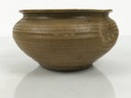 Japanese Ceramic Waste Water Bowl Kensui Vtg Tea Ceremony Brown Stripe CHB171-KT - Bowl-chidorivintage.com