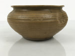 Japanese Ceramic Waste Water Bowl Kensui Vtg Tea Ceremony Brown Stripe CHB171-KT - Bowl-chidorivintage.com