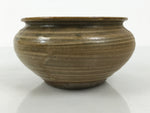 Japanese Ceramic Waste Water Bowl Kensui Vtg Tea Ceremony Brown Stripe CHB171-KT - Bowl-chidorivintage.com