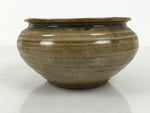 Japanese Ceramic Waste Water Bowl Kensui Vtg Tea Ceremony Brown Stripe CHB171-KT - Bowl-chidorivintage.com