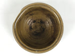 Japanese Ceramic Waste Water Bowl Kensui Vtg Tea Ceremony Brown Stripe CHB171-KT - Bowl-chidorivintage.com