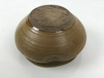 Japanese Ceramic Waste Water Bowl Kensui Vtg Tea Ceremony Brown Stripe CHB171-KT - Bowl-chidorivintage.com