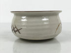 Japanese Ceramic Waste Water Bowl Kensui Vtg Tea Ceremony White Brown CHB172-KT - Bowl-chidorivintage.com