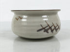 Japanese Ceramic Waste Water Bowl Kensui Vtg Tea Ceremony White Brown CHB172-KT - Bowl-chidorivintage.com
