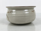 Japanese Ceramic Waste Water Bowl Kensui Vtg Tea Ceremony White Brown CHB172-KT - Bowl-chidorivintage.com