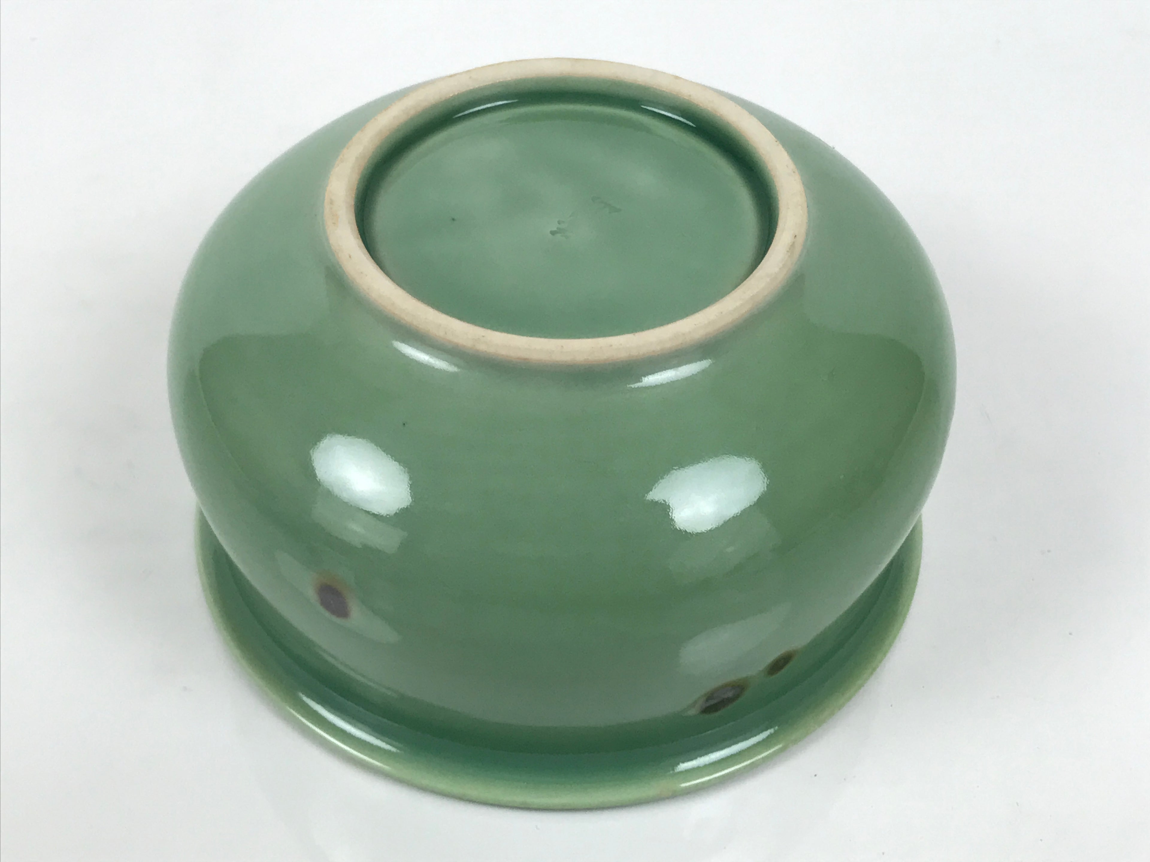 Japanese Porcelain Celadon Waste Water Bowl Kensui Vtg Tea Ceremony Green CHB173-KT - Bowl-chidorivintage.com