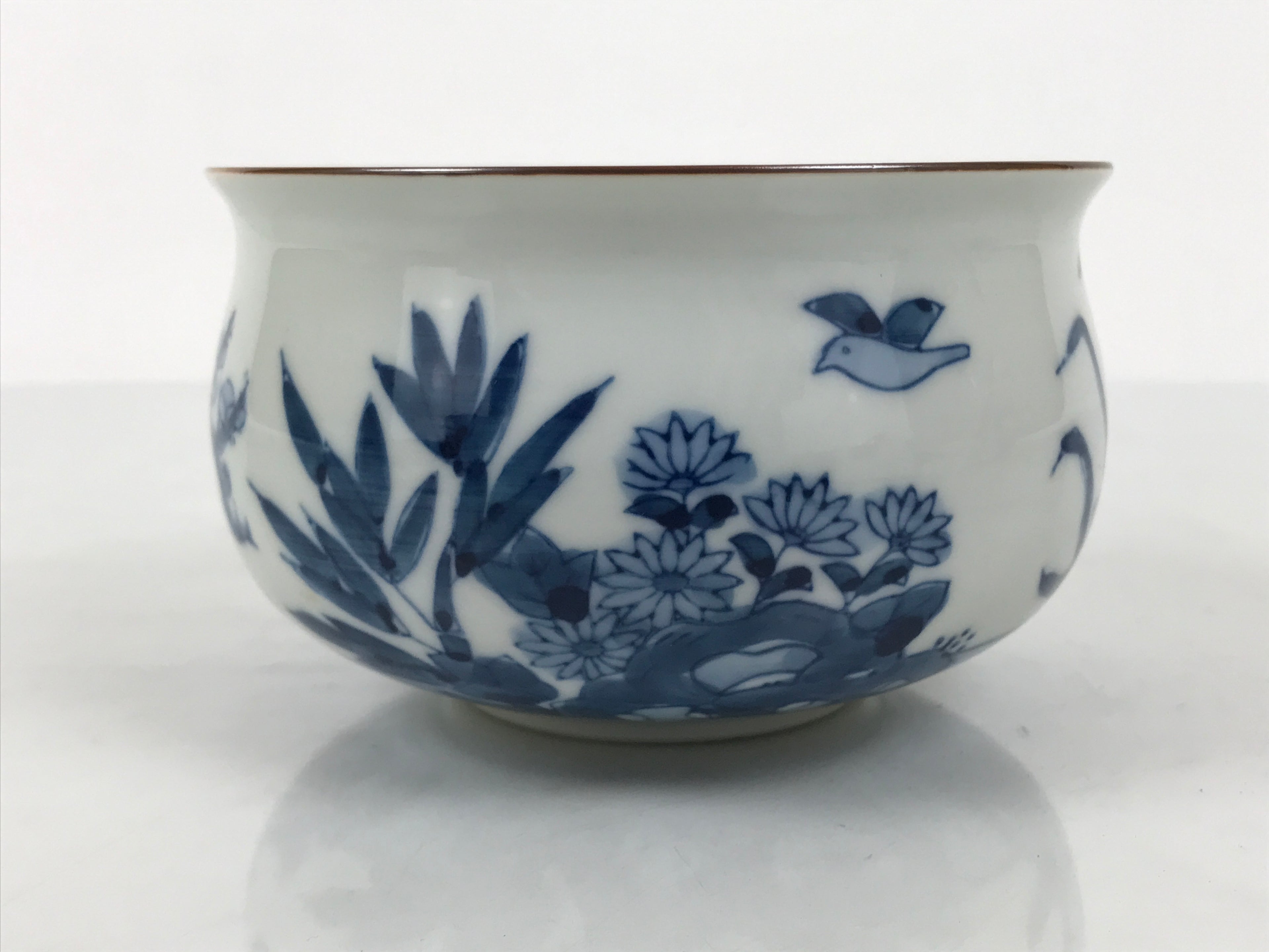 Japanese Porcelain Celadon Waste Water Bowl Kensui Vtg Tea Ceremony White CHB174-KT - Bowl-chidorivintage.com