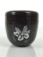 Japanese Resin Lacquer Replica Matcha Tea Caddy Natsume Sado Brown Floral TG197-KT - Tea Ceremony-chidorivintage.com