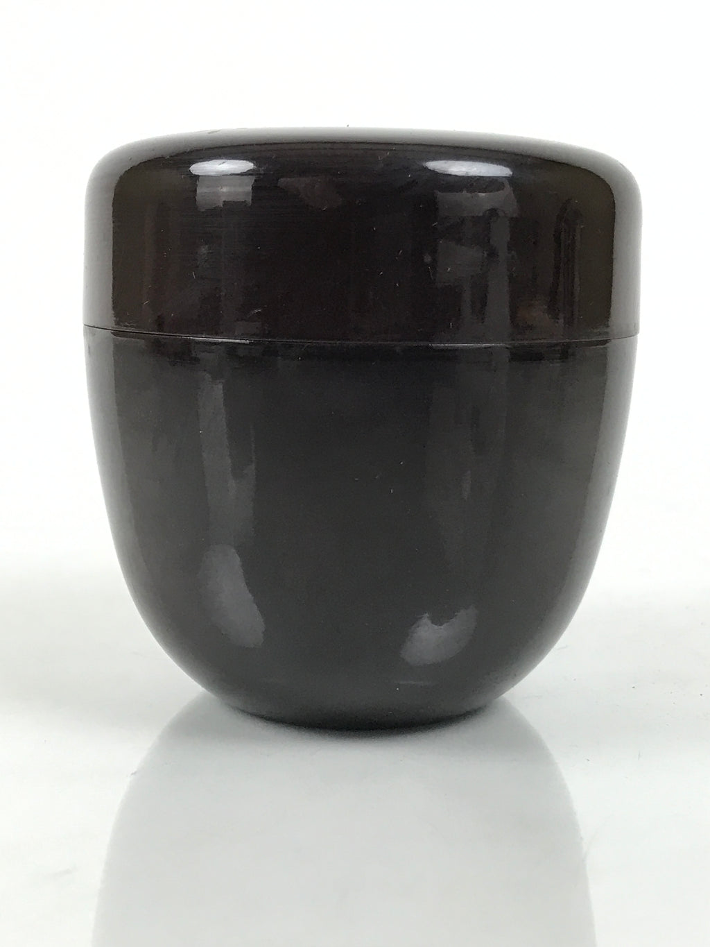 Japanese Resin Lacquer Replica Matcha Tea Caddy Natsume Sado Brown Floral TG197-KT - Tea Ceremony-chidorivintage.com