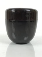 Japanese Resin Lacquer Replica Matcha Tea Caddy Natsume Sado Brown Floral TG197-KT - Tea Ceremony-chidorivintage.com
