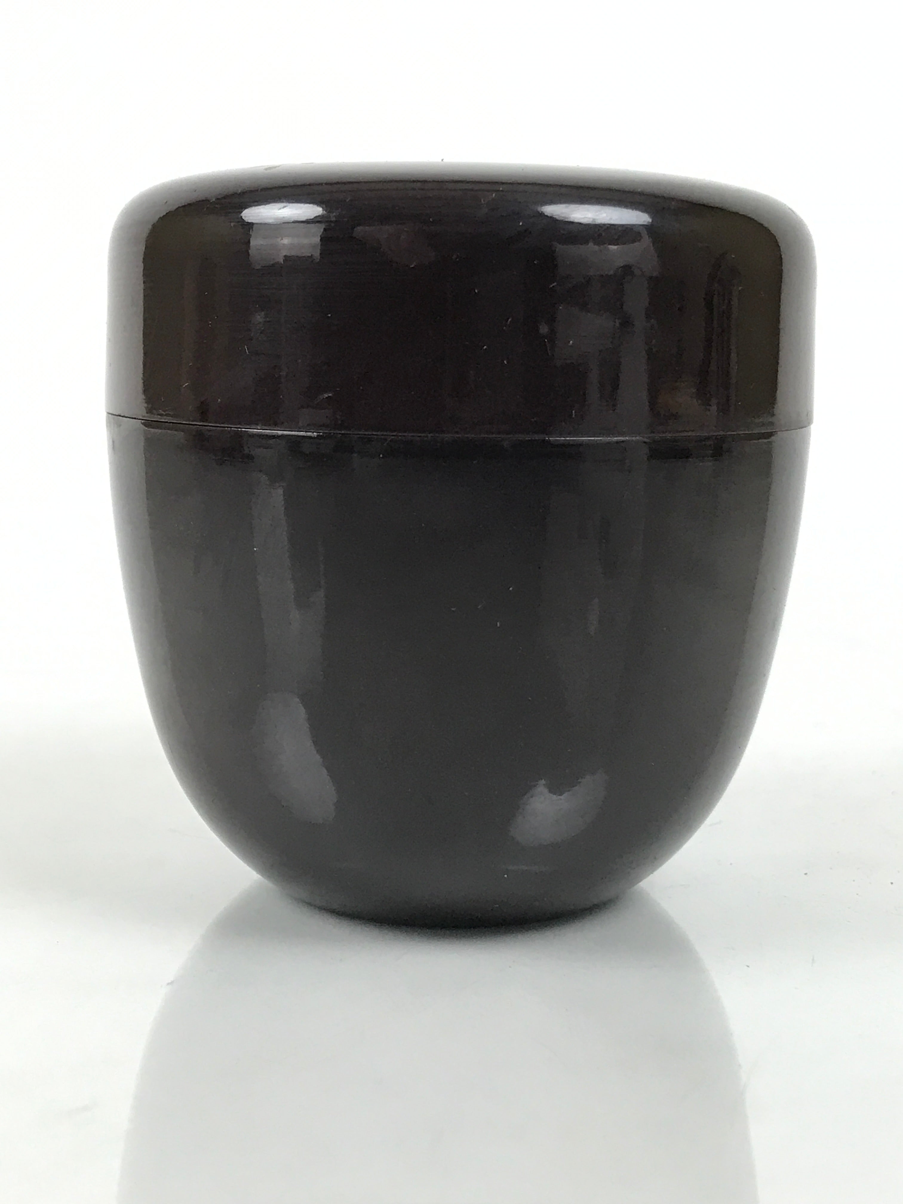 Japanese Resin Lacquer Replica Matcha Tea Caddy Natsume Sado Brown Floral TG197-KT - Tea Ceremony-chidorivintage.com