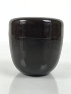 Japanese Resin Lacquer Replica Matcha Tea Caddy Natsume Sado Brown Floral TG197-KT - Tea Ceremony-chidorivintage.com