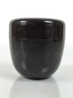 Japanese Resin Lacquer Replica Matcha Tea Caddy Natsume Sado Brown Floral TG197-KT - Tea Ceremony-chidorivintage.com