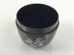 Japanese Resin Lacquer Replica Matcha Tea Caddy Natsume Sado Brown Floral TG197-KT - Tea Ceremony-chidorivintage.com