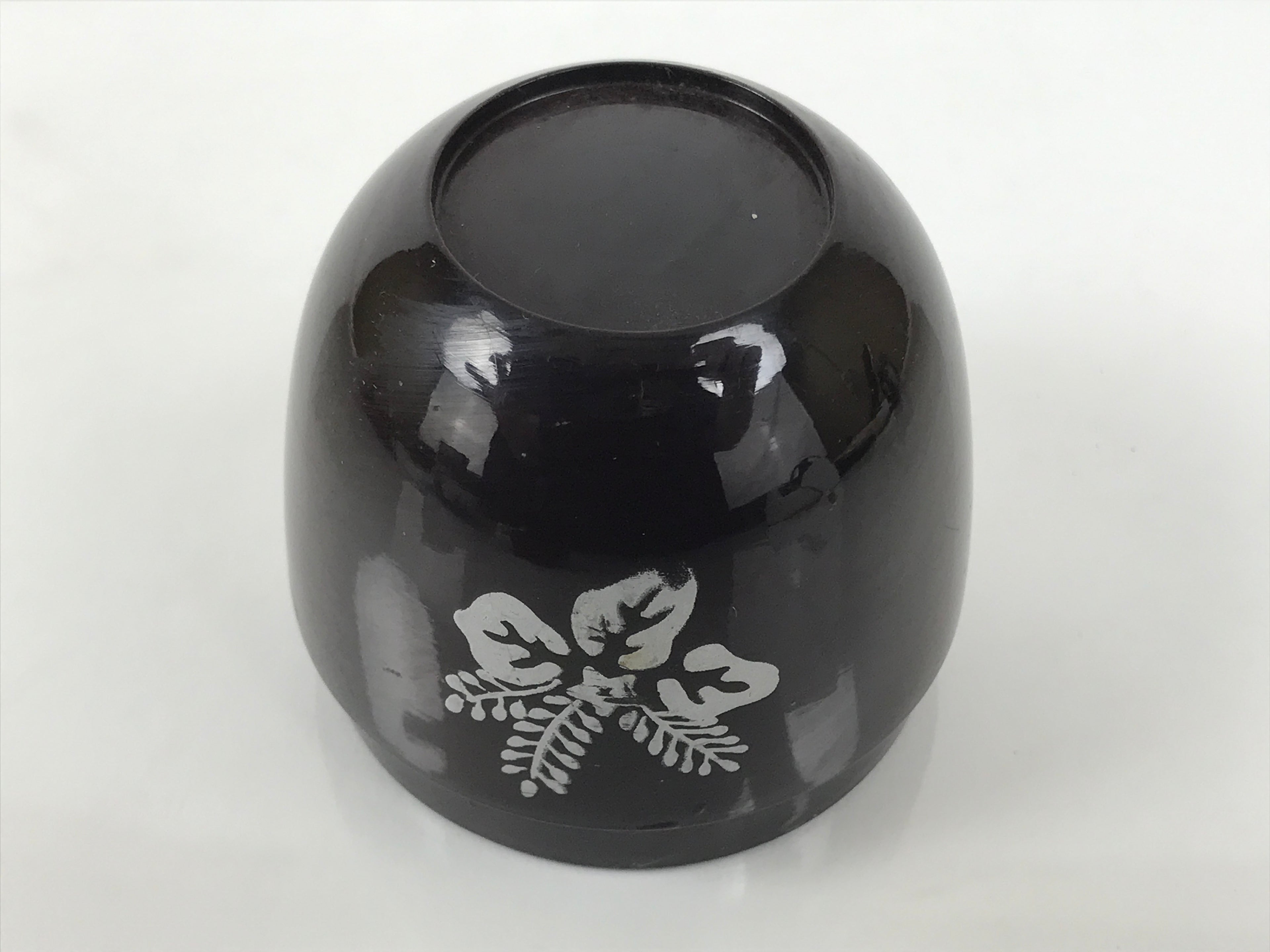 Japanese Resin Lacquer Replica Matcha Tea Caddy Natsume Sado Brown Floral TG197-KT - Tea Ceremony-chidorivintage.com