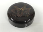 Japanese Resin Lacquer Replica Matcha Tea Caddy Natsume Sado Brown Floral TG197-KT - Tea Ceremony-chidorivintage.com
