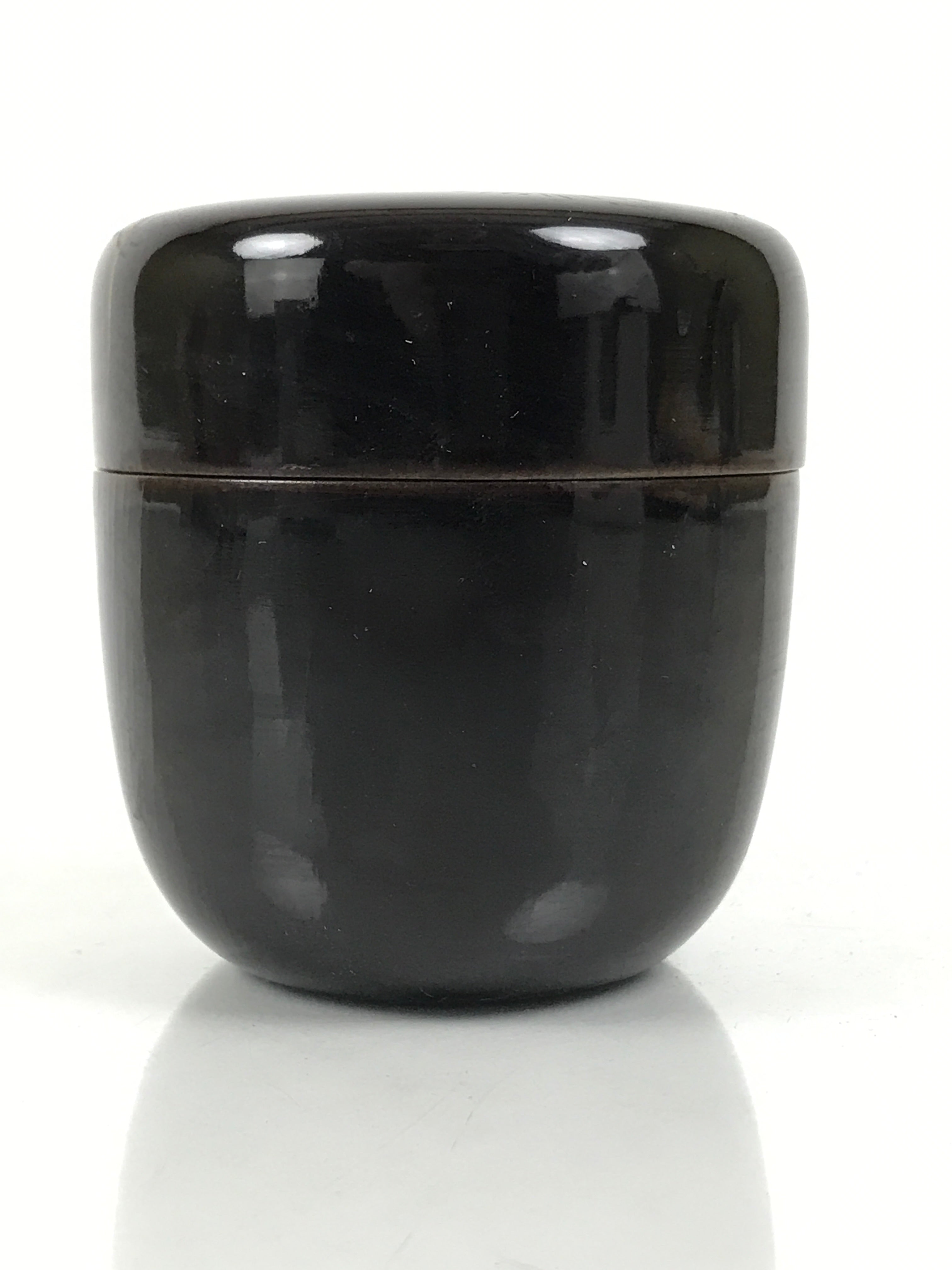 Japanese Wooden Lacquer Matcha Tea Caddy Natsume Sado Makie Black Floral TG198-KT - Tea Ceremony-chidorivintage.com