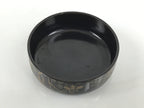 Japanese Wooden Lacquer Matcha Tea Caddy Natsume Sado Makie Black Floral TG198-KT - Tea Ceremony-chidorivintage.com
