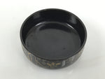 Japanese Wooden Lacquer Matcha Tea Caddy Natsume Sado Makie Black Floral TG198-KT - Tea Ceremony-chidorivintage.com