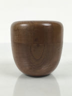 Japanese Wooden Lidded Matcha Tea Caddy Vtg Natsume Sado Utensil Brown TG199-KT - Tea Ceremony-chidorivintage.com