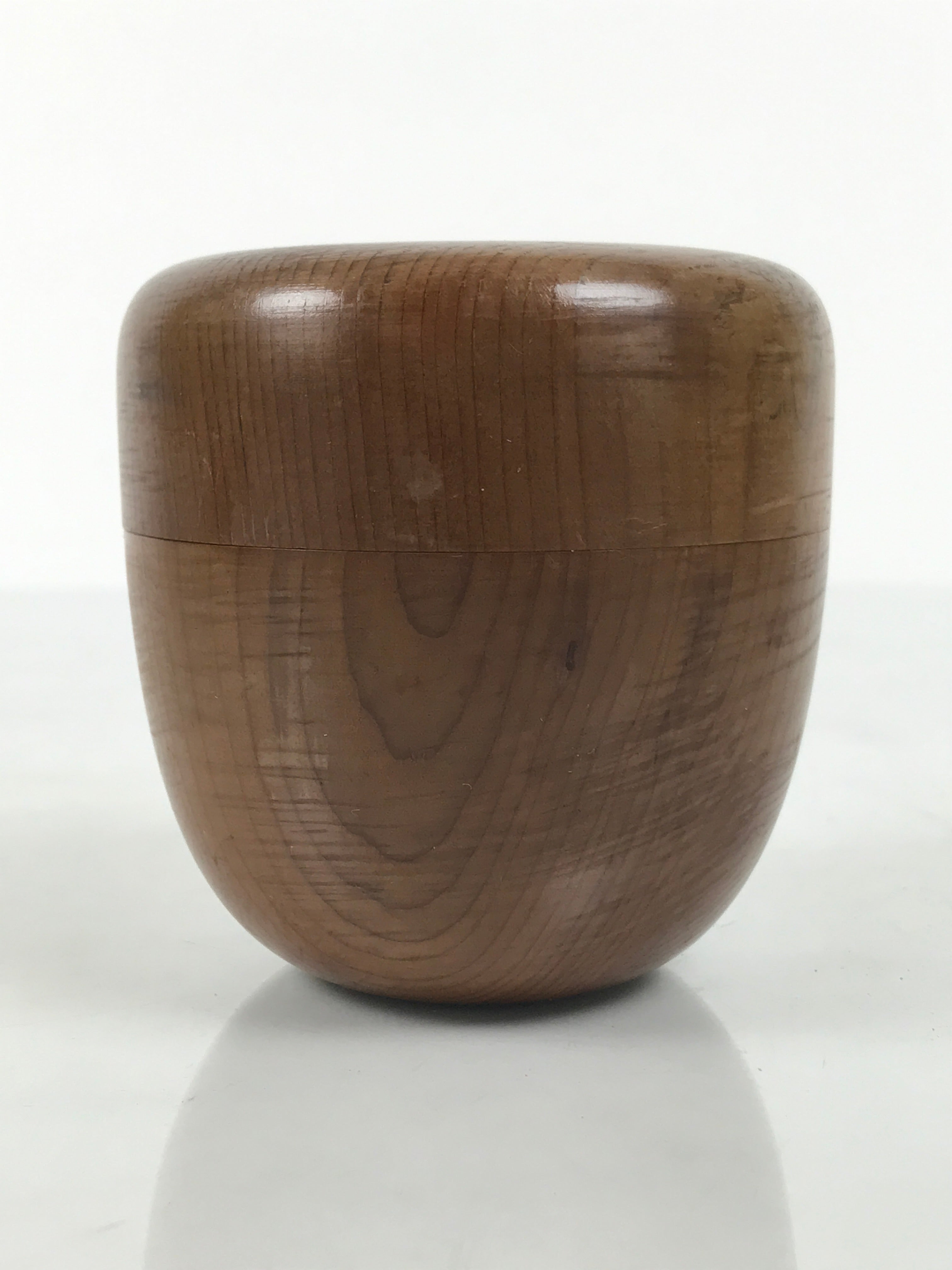 Japanese Wooden Lidded Matcha Tea Caddy Vtg Natsume Sado Utensil Brown TG199-KT - Tea Ceremony-chidorivintage.com