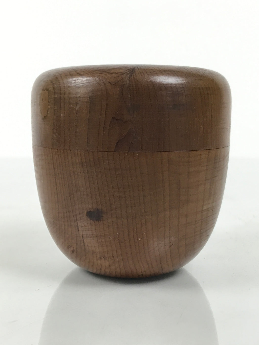 Japanese Wooden Lidded Matcha Tea Caddy Vtg Natsume Sado Utensil Brown TG199-KT - Tea Ceremony-chidorivintage.com