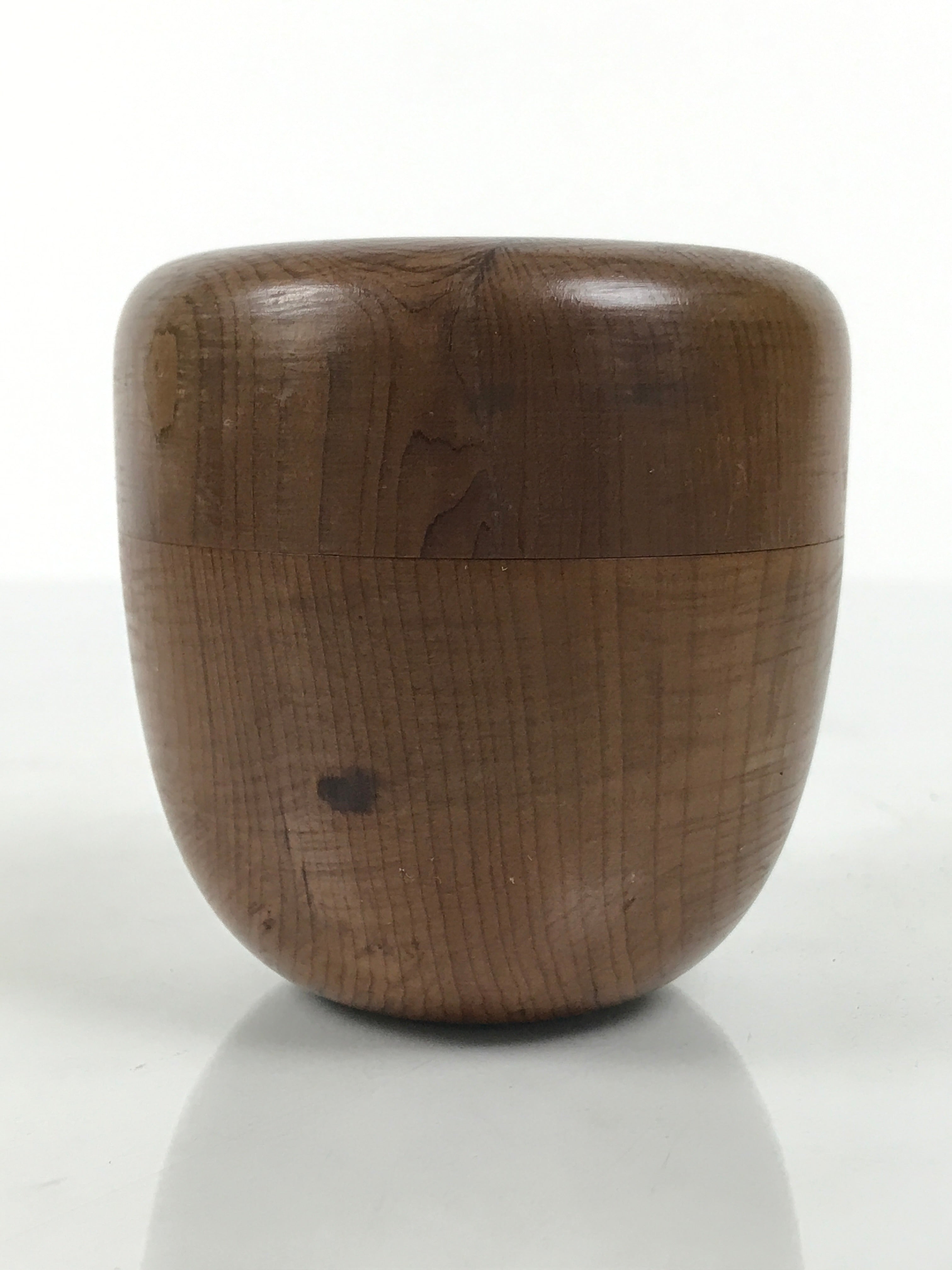 Japanese Wooden Lidded Matcha Tea Caddy Vtg Natsume Sado Utensil Brown TG199-KT - Tea Ceremony-chidorivintage.com