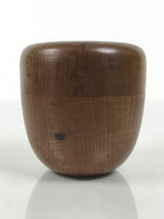 Japanese Wooden Lidded Matcha Tea Caddy Vtg Natsume Sado Utensil Brown TG199-KT - Tea Ceremony-chidorivintage.com
