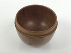 Japanese Wooden Lidded Matcha Tea Caddy Vtg Natsume Sado Utensil Brown TG199-KT - Tea Ceremony-chidorivintage.com