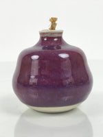 Japanese Porcelain Matcha Tea Container Vtg Chaire Natsume Sado Purple TG201-KT - Tea Ceremony-chidorivintage.com