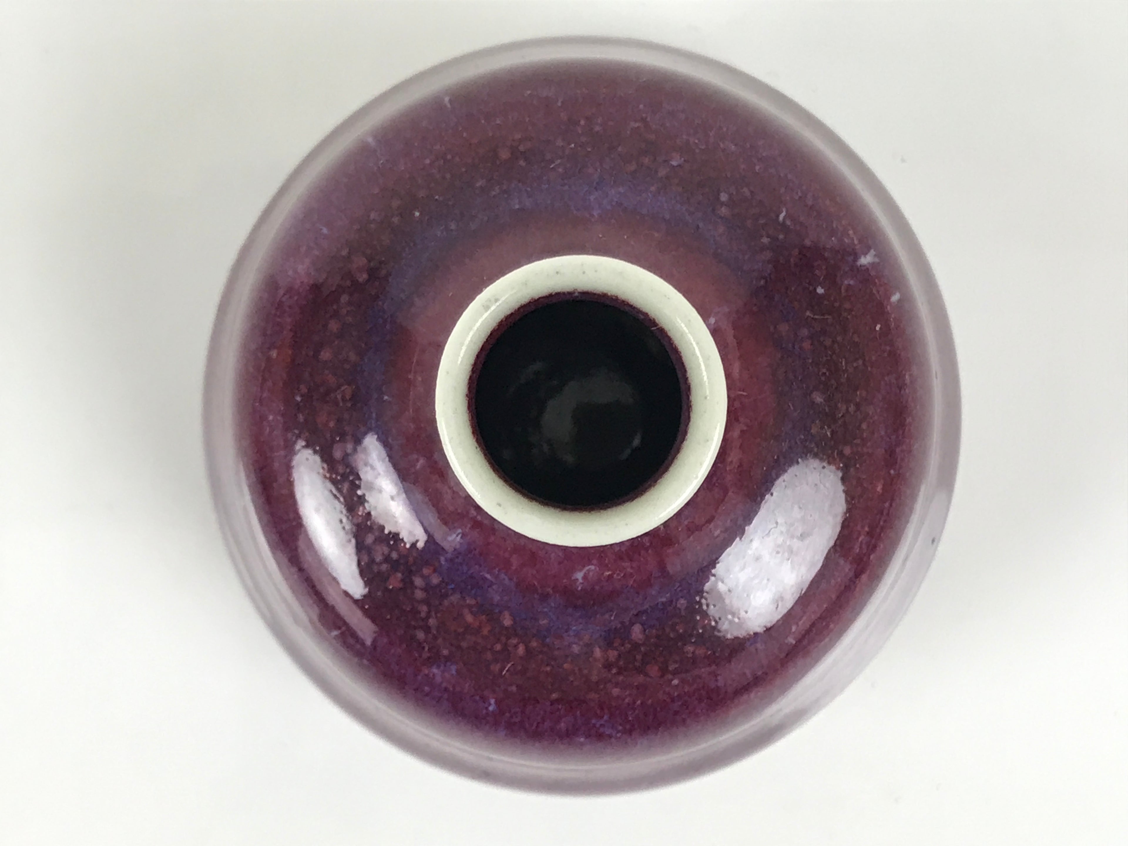Japanese Porcelain Matcha Tea Container Vtg Chaire Natsume Sado Purple TG201-KT - Tea Ceremony-chidorivintage.com