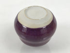 Japanese Porcelain Matcha Tea Container Vtg Chaire Natsume Sado Purple TG201-KT - Tea Ceremony-chidorivintage.com