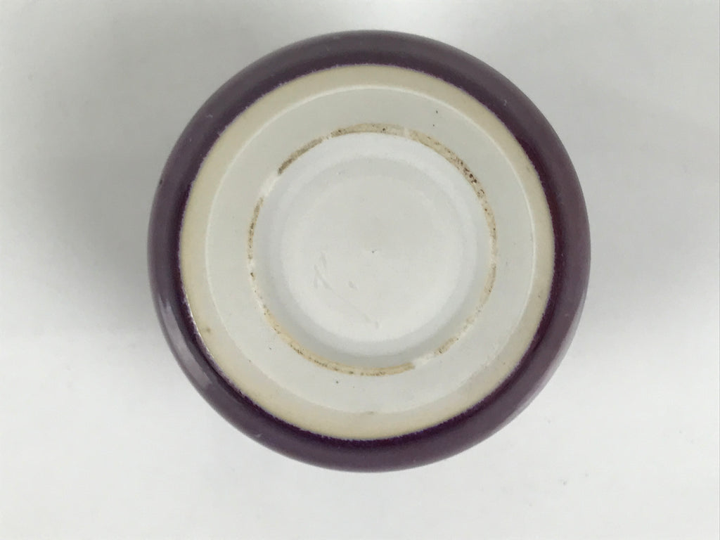 Japanese Porcelain Matcha Tea Container Vtg Chaire Natsume Sado Purple TG201-KT - Tea Ceremony-chidorivintage.com