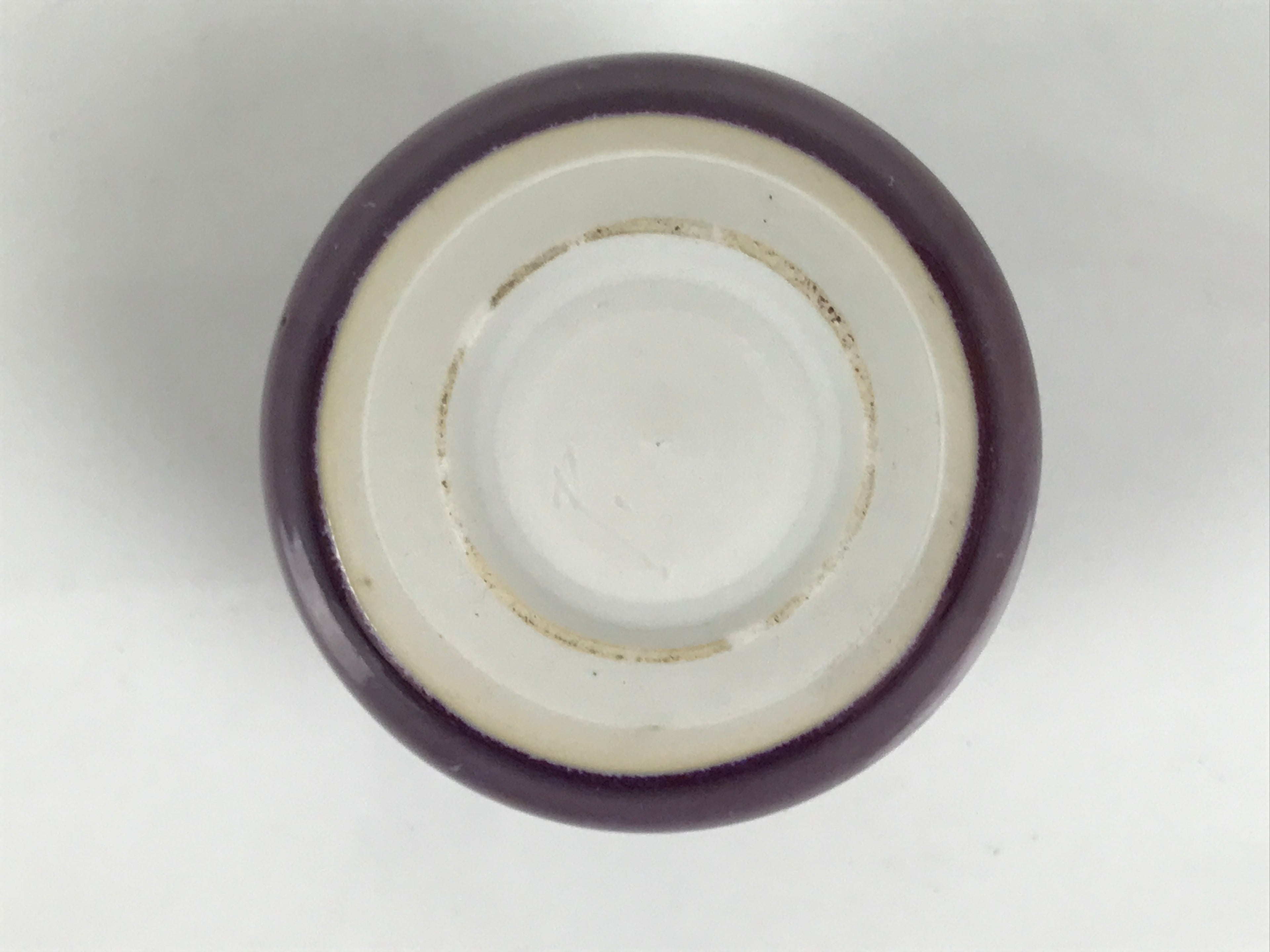 Japanese Porcelain Matcha Tea Container Vtg Chaire Natsume Sado Purple TG201-KT - Tea Ceremony-chidorivintage.com